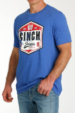Cinch Lead this Life Tee in Royal Blue