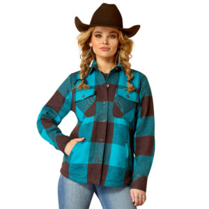 Ariat Buffalo Plaid Shacket Front View